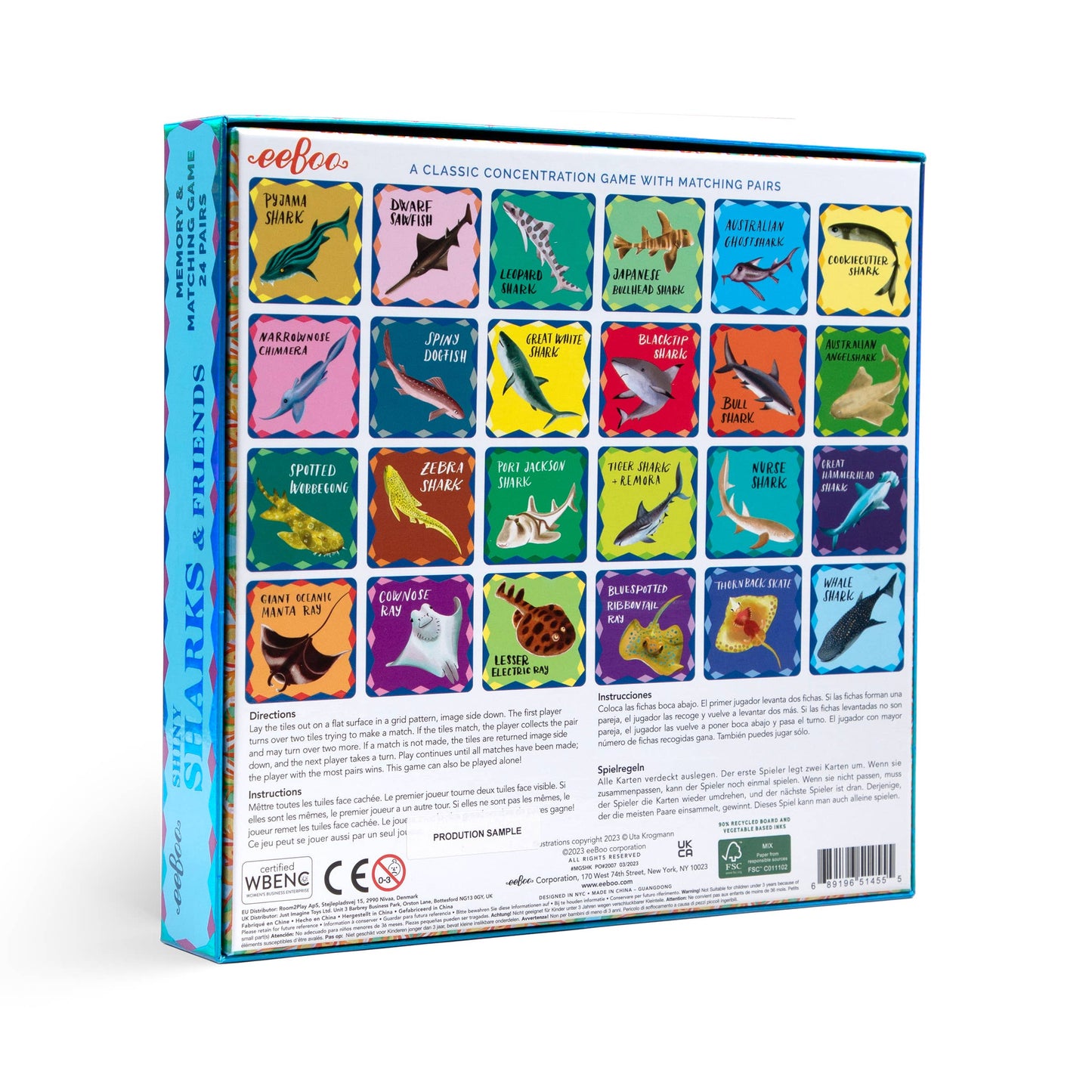 Sharks & Friends Shiny Memory Matching Game