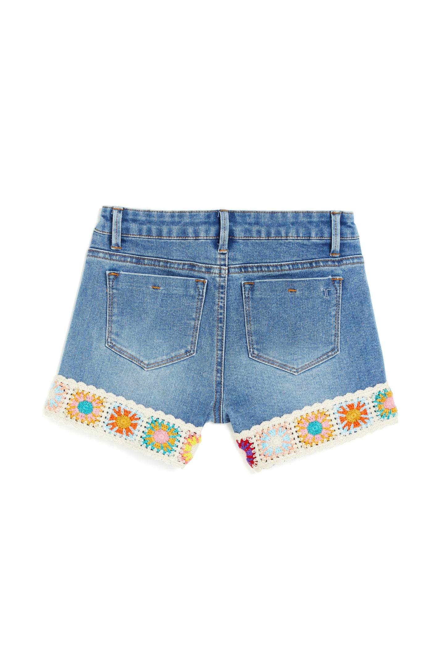 Brittany Mid Rise Shorts | Crochet Hem