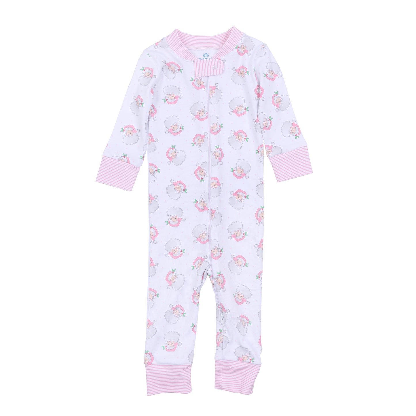 Santa Baby Zipper Pajama | Pink