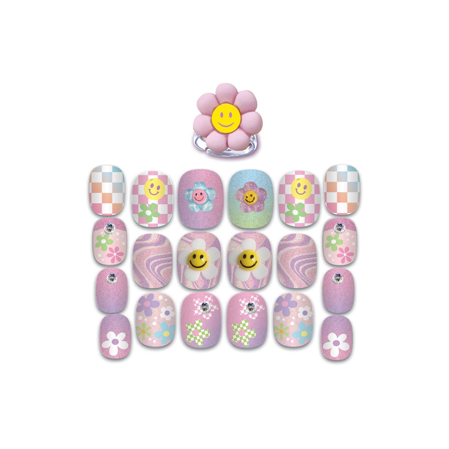 Pop Nail Glitz | Groovy Flower
