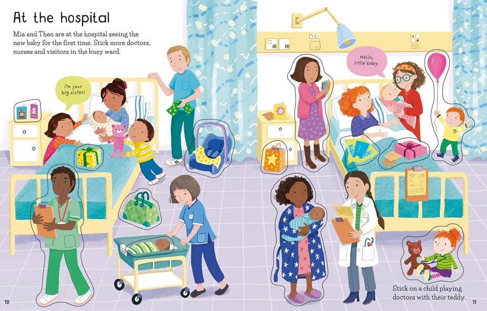First Sticker Book The New Baby | Usborne