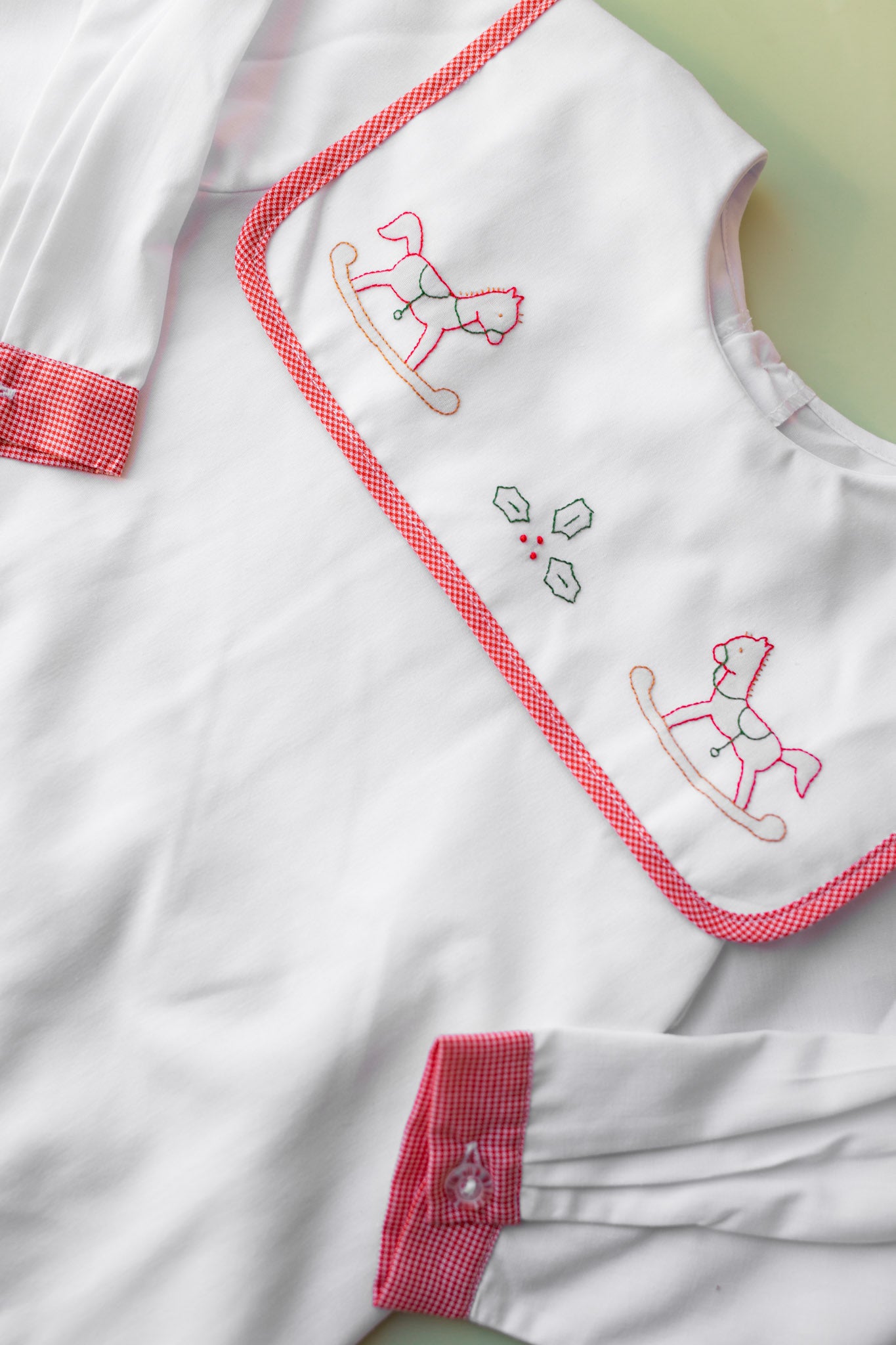 Red Check Christmas Horse Pant Set