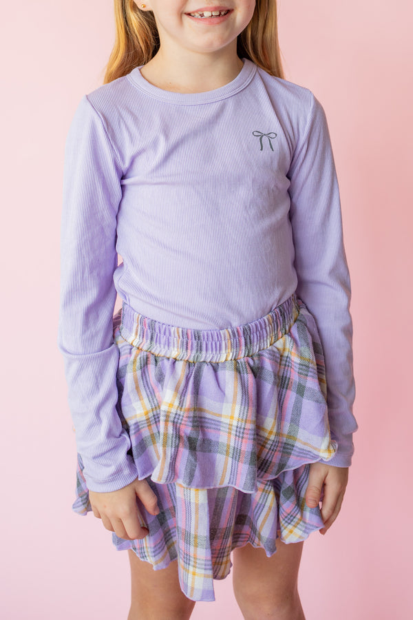 Flannel Skirt | Lavender Flannel