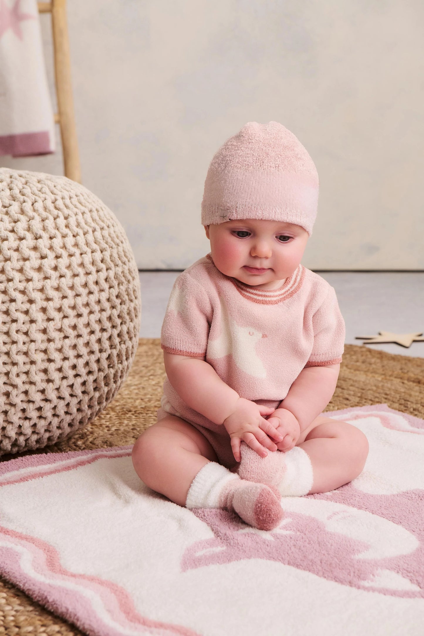 CozyChic Lite Baby Sock Stripe Set | Dusty Rose Multi