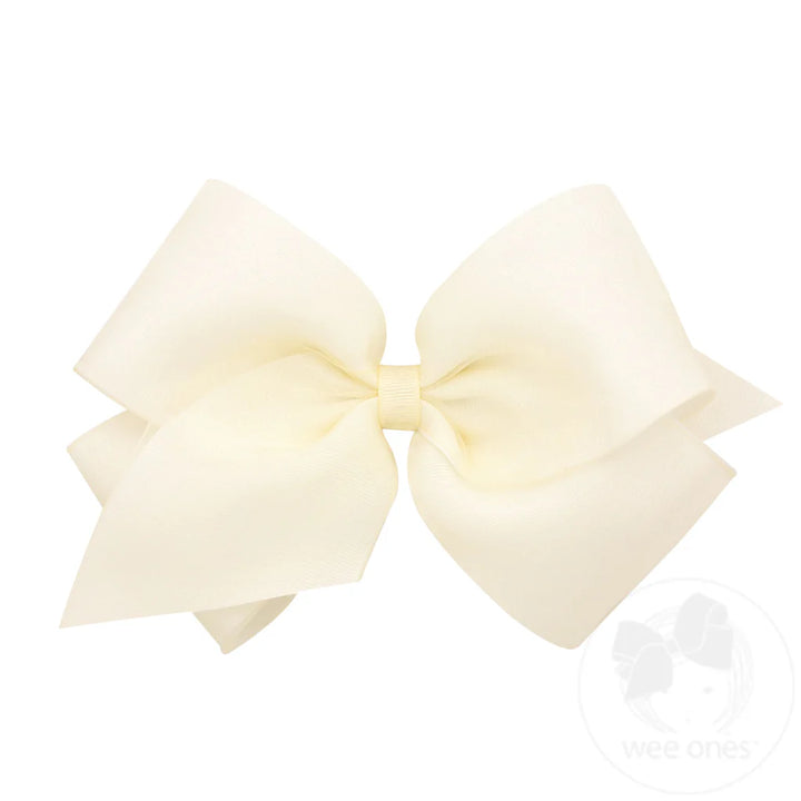 Off White King Organza and Grosgrain Overlay Bow