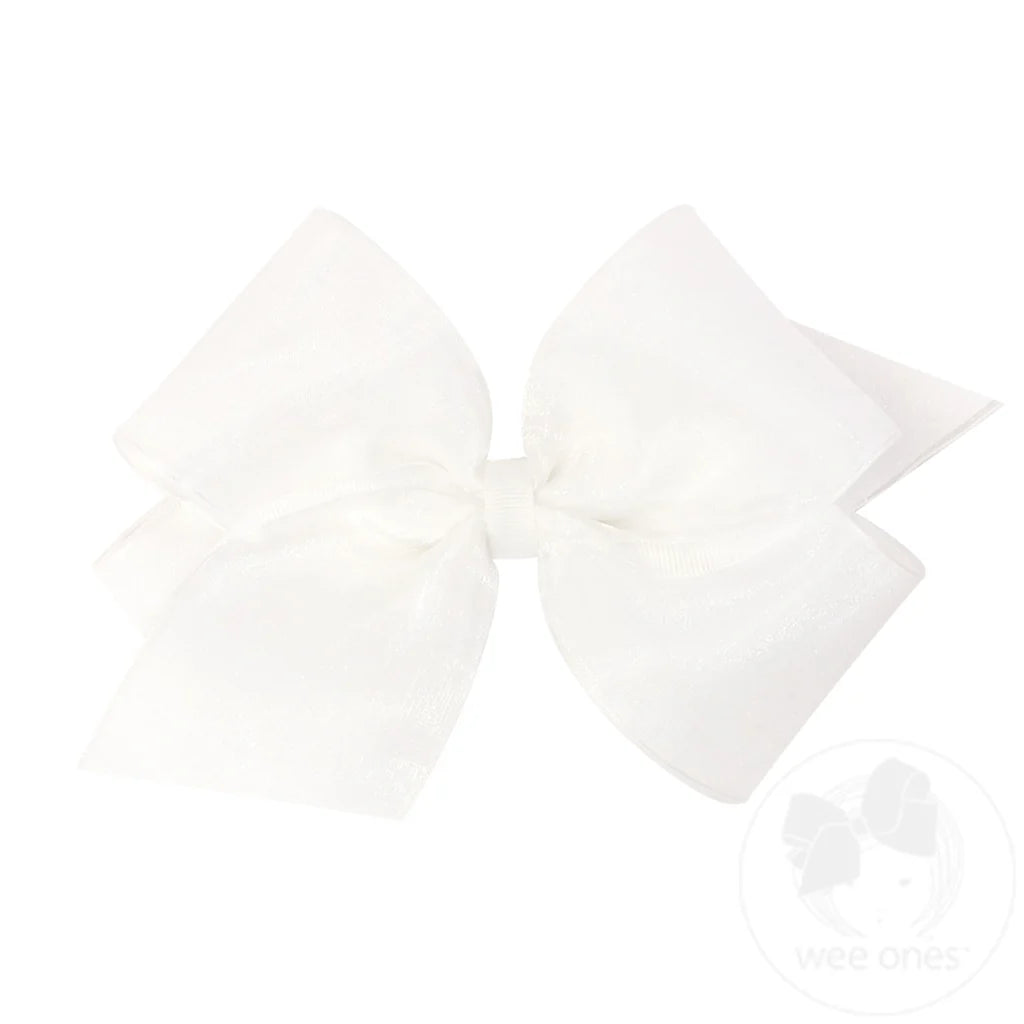 White King Organza and Grosgrain Overlay Bow
