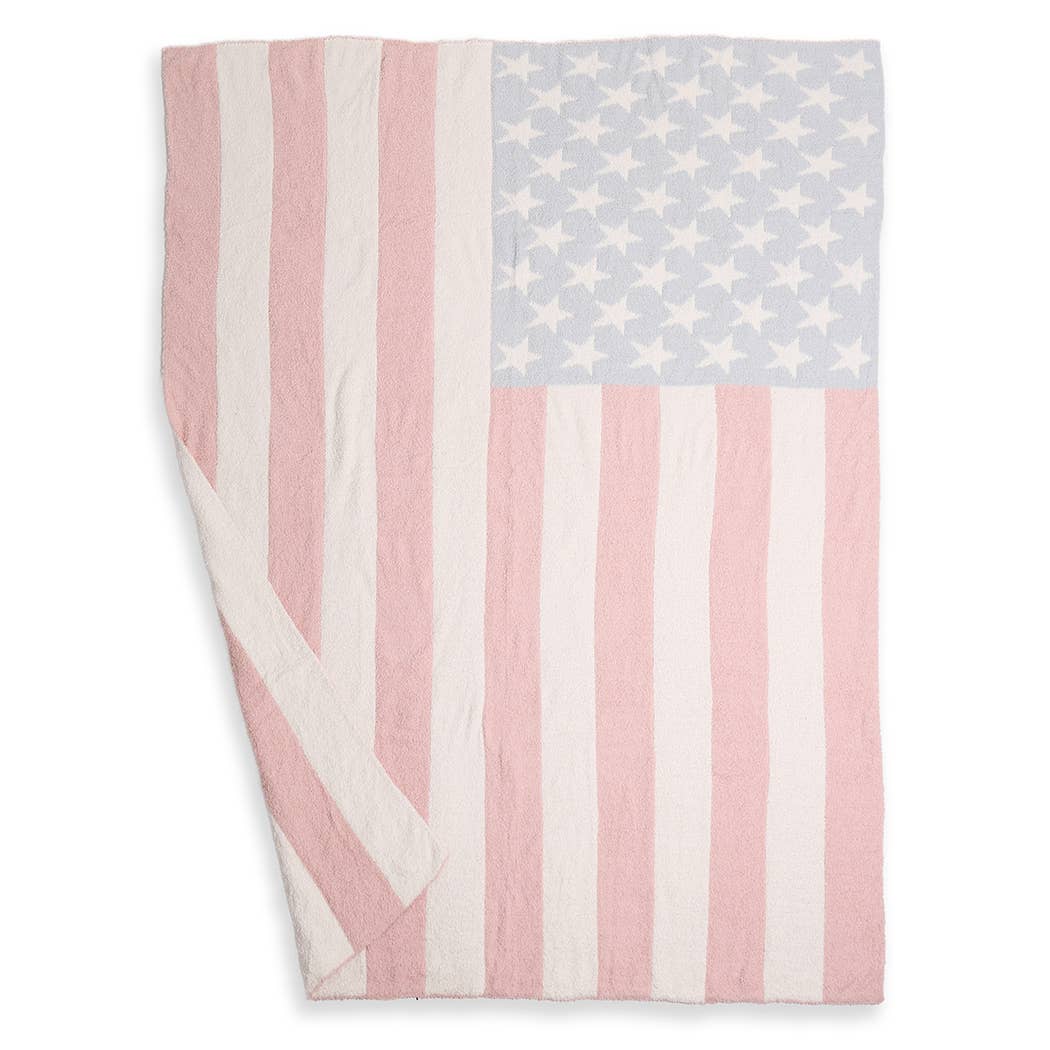 American Flag Design Cozy Soft Throw Blanket