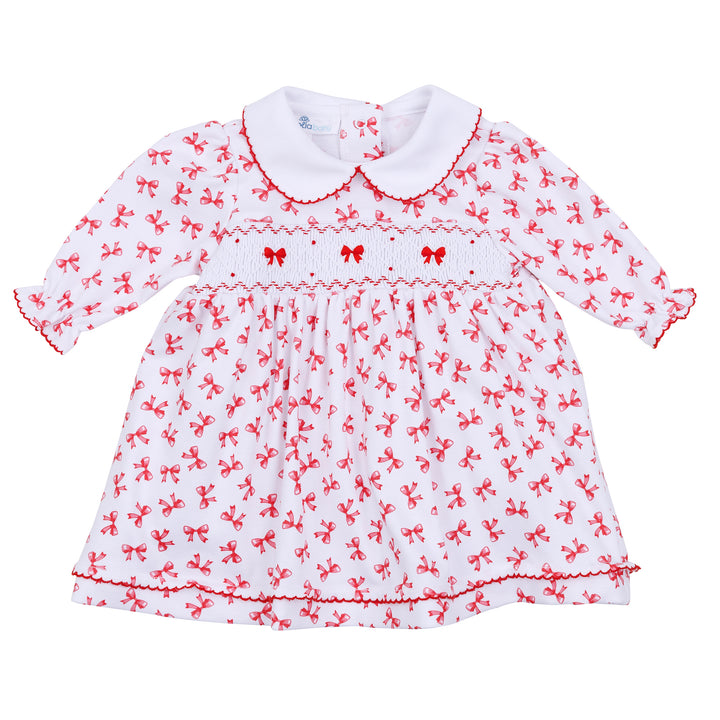 Scarlett Bows Smocked Collared Dress