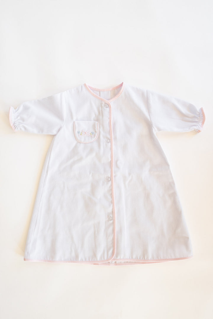 Pique Gown | Hand Sewn Tiny Bow, Pink