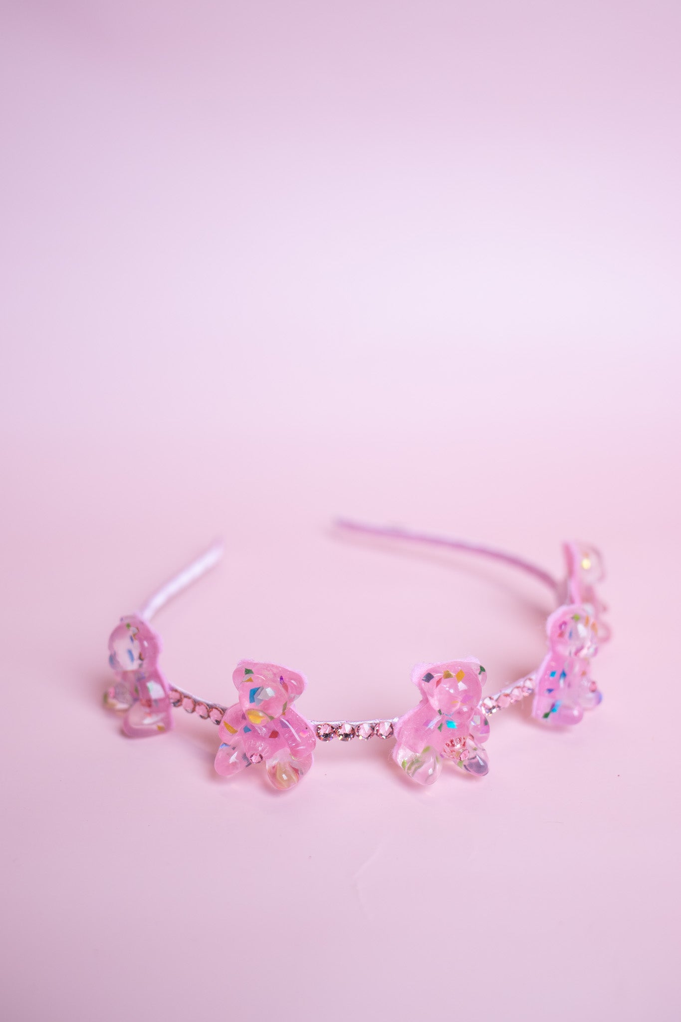 Teddy Bear Crystal Halo Thin Headband