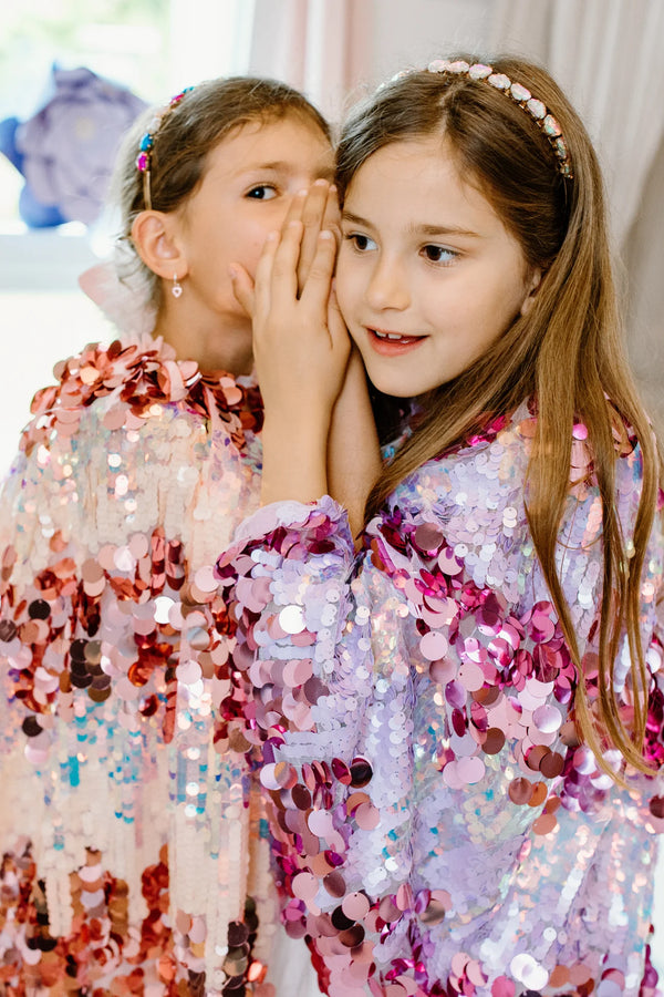 The 5th Avenue Pailette Cape | Pink