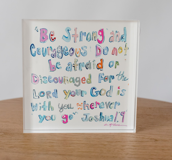 "Joshua 1:9" | Acrylic Shelfie
