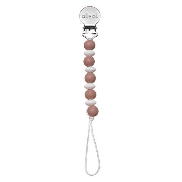 Ali+Oli Silicone Mini Pacifier Clip | Mint