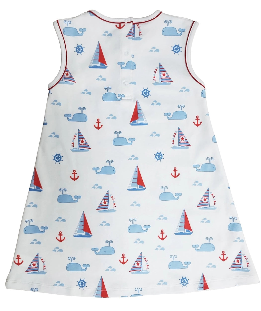 Nantucket Whales & Sailboats A-Line Dress