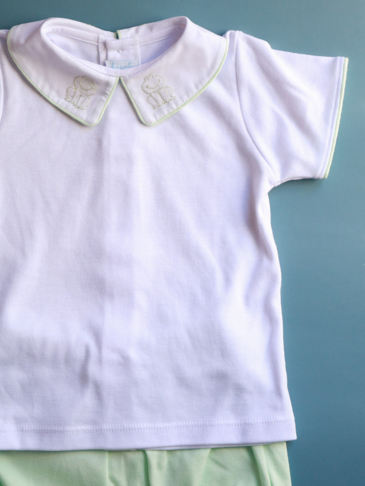 Embroidered Knit Set | Frogs