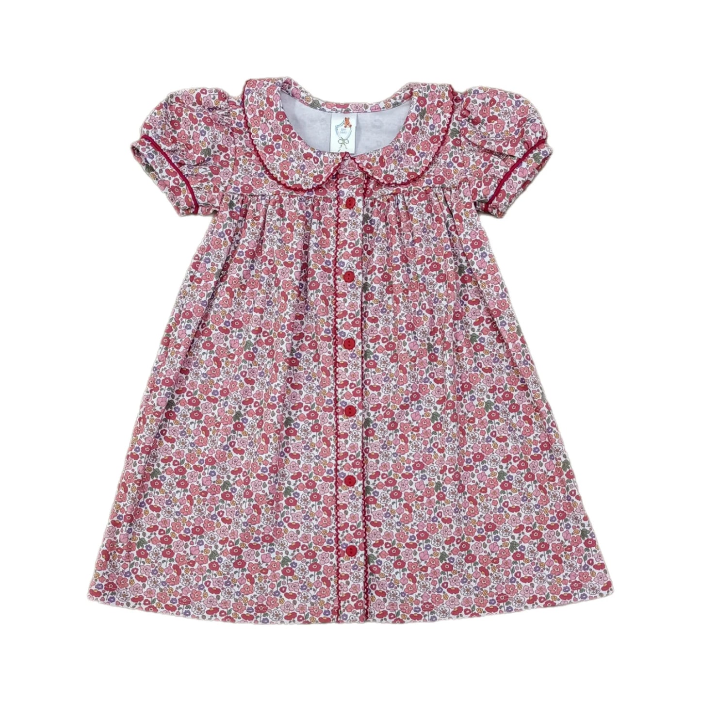 Red Floral Knit Dress