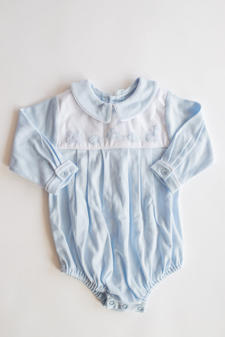 Embroidered Knit Long Sleeve Bubble | Toy Wagon