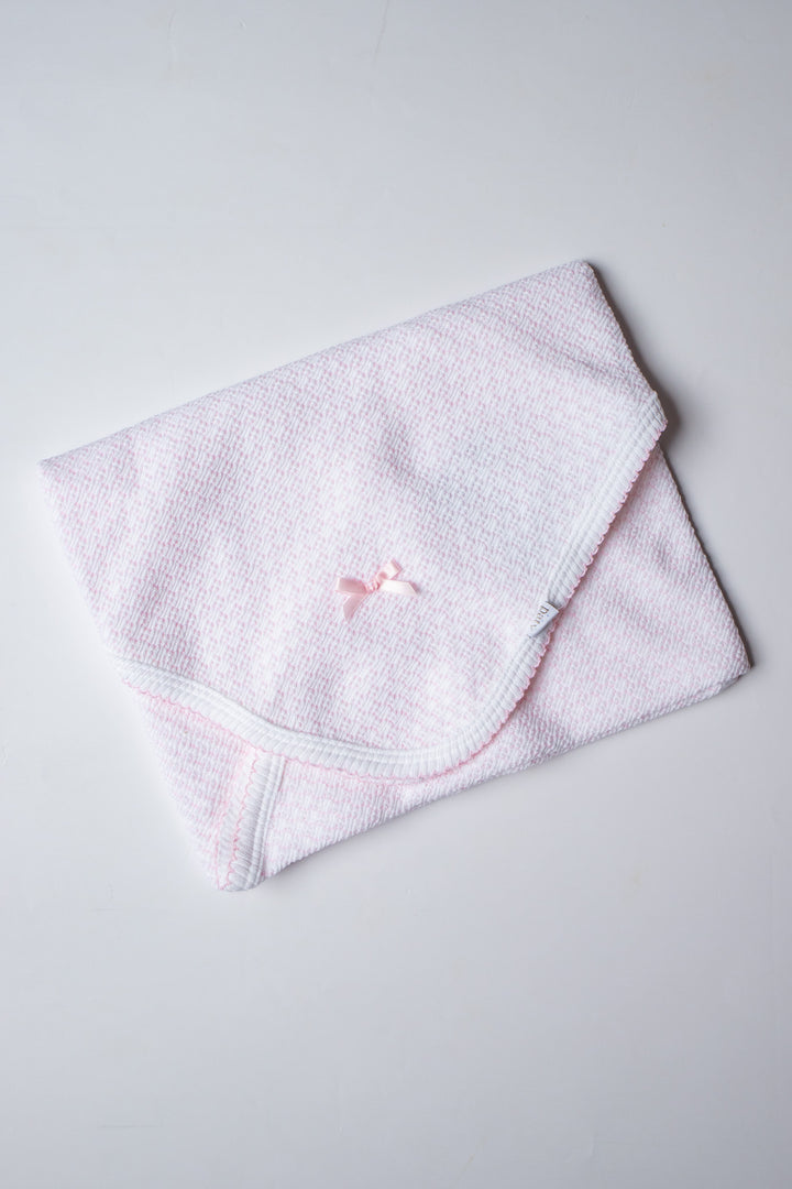 Pinstripe Knit Blanket | Pink