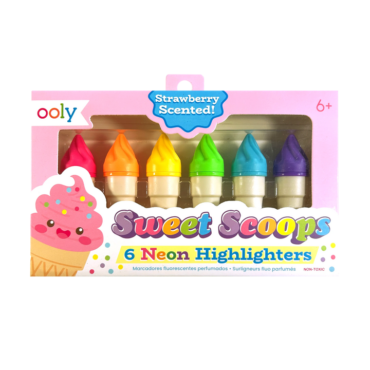 Sweet Scoops Neon Highlighters | Strawberry Scented