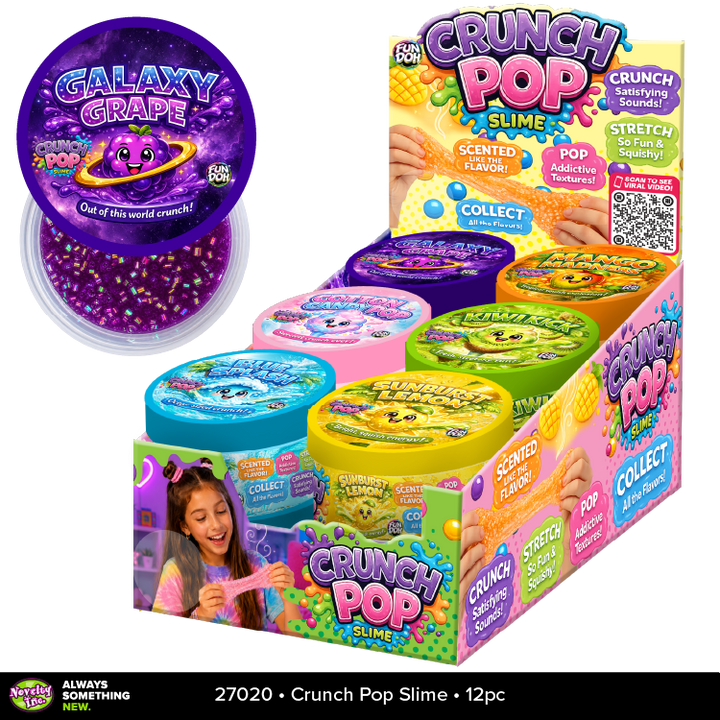Fun Doh Crunch Pop Color Sensory Squishy Slime | Assorted