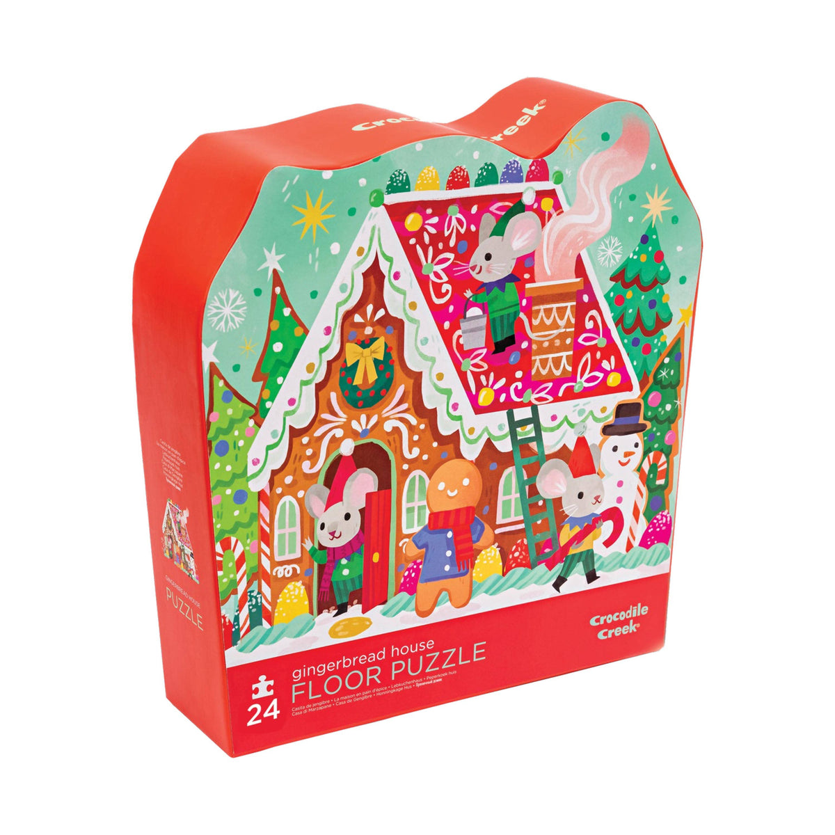 24 pc Shape Box Puzzle | Gingerbread House