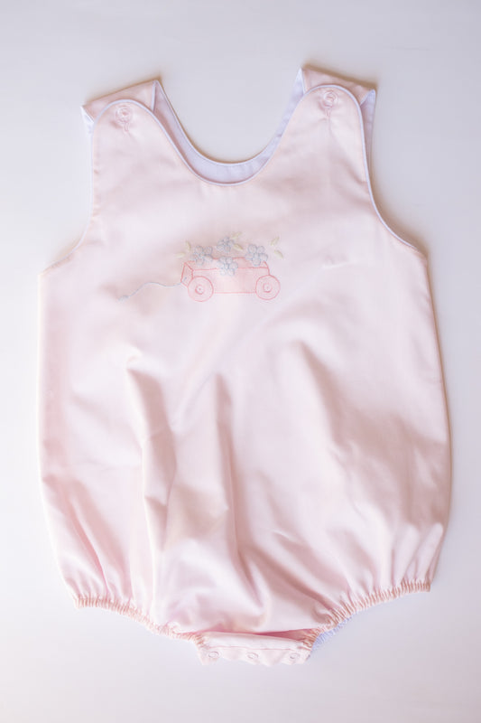 Flower Wagon Embroidered Sleeveless Bubble | Pink