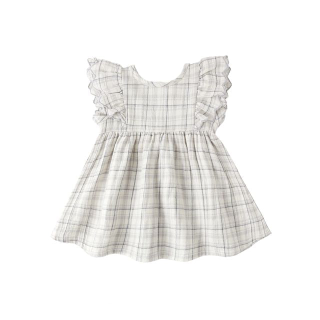 ALINA DRESS BLUE PLAID