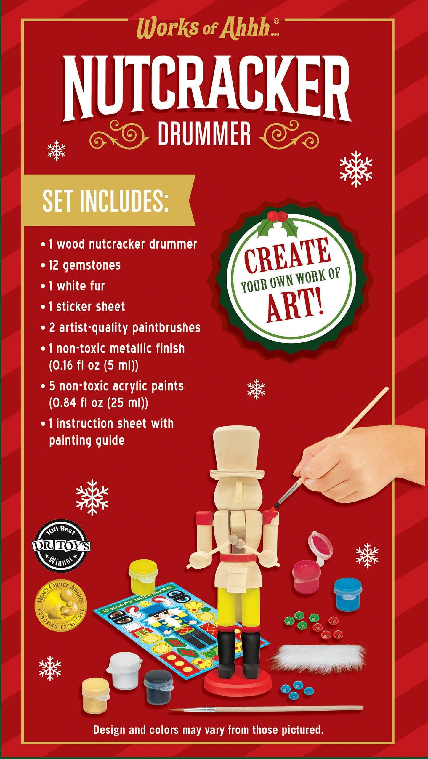 Nutcracker Drummer Wood Paint Set