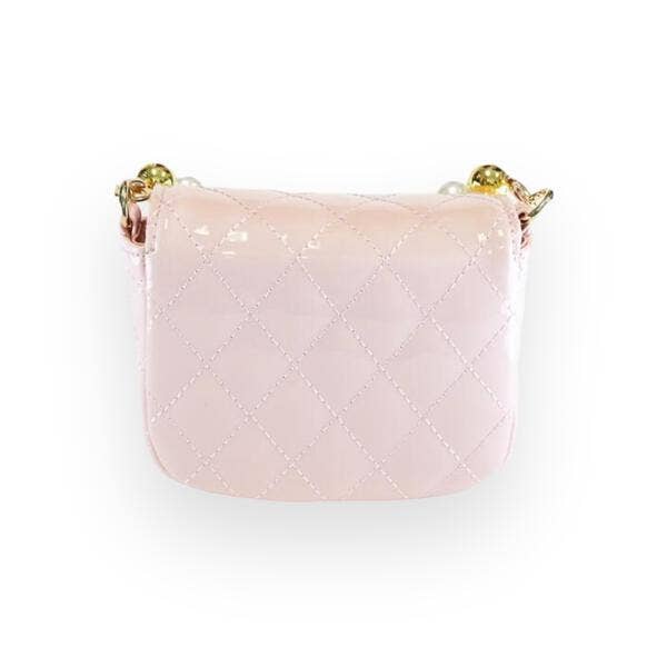 Embellished Patent Quilted Purse