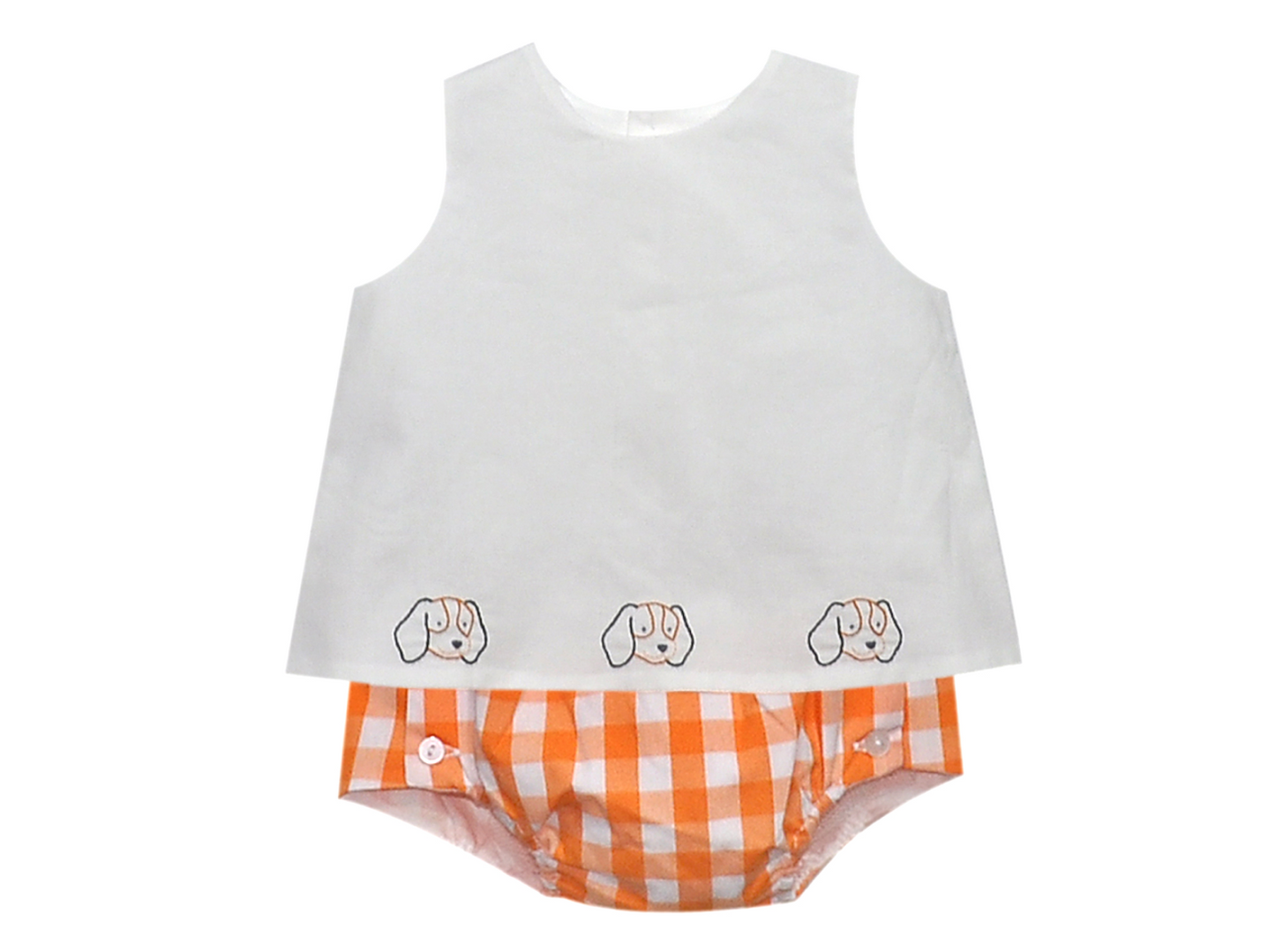 Orange & White Gameday Diaper Set