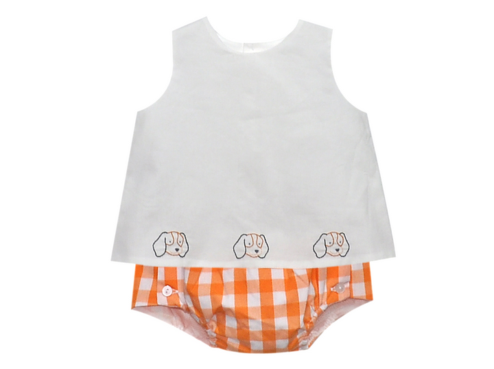 Orange & White Gameday Diaper Set