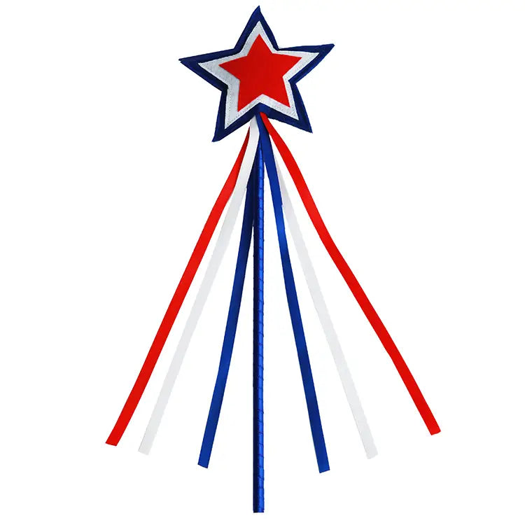 Red White and Blue Star Wand