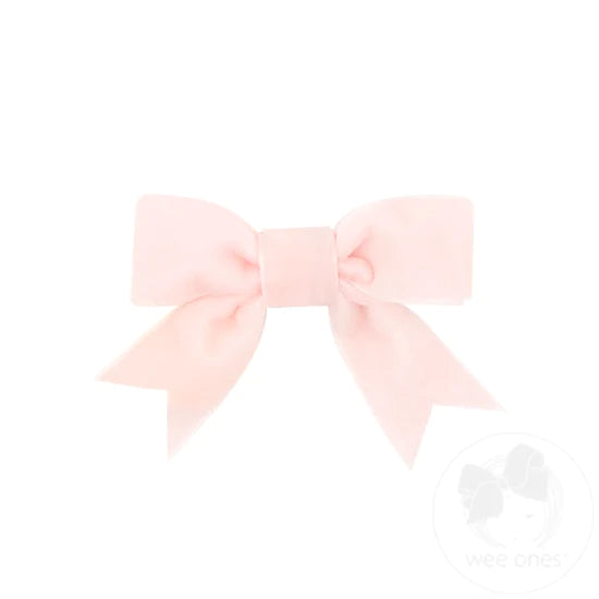 Mini Velvet Bowtie Bow  Light Pink – Magpies Nashville