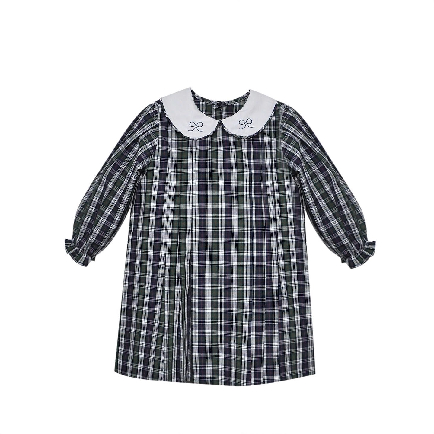 Navy Plaid Cayden Dress | Bows