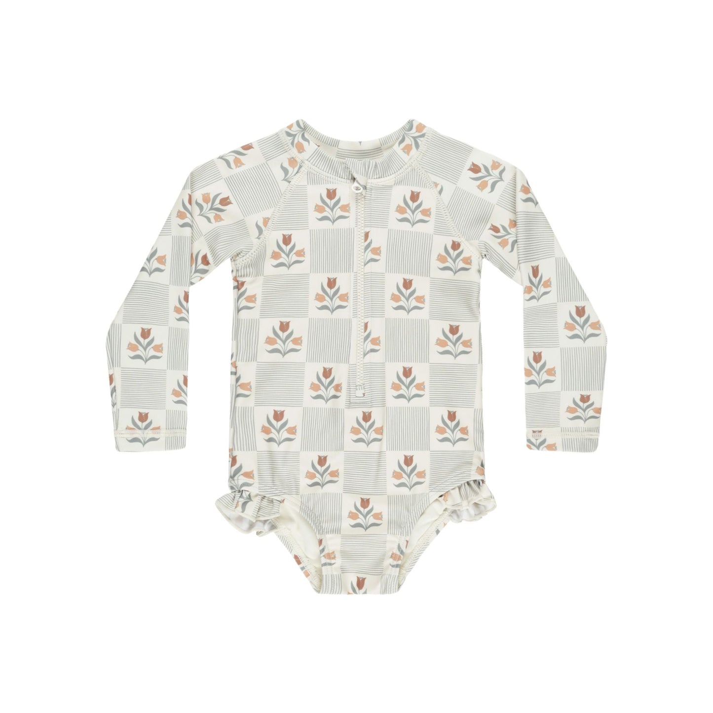 RASHGUARD ONE-PIECE || GARDEN GRID