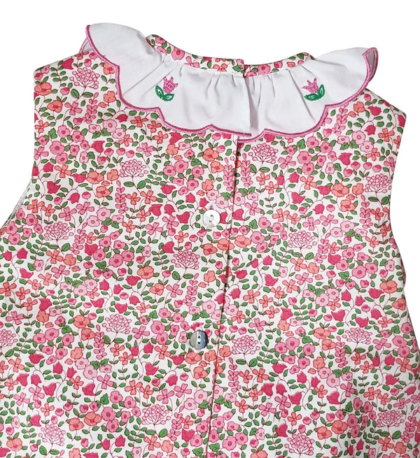 Brooke Floral + Green Gingham Bloomer Set