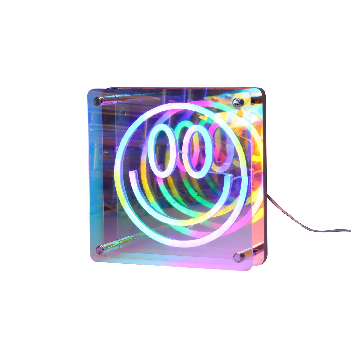 Neon Art Infinity Mirror Lights Wall & Desk Sign-Smile