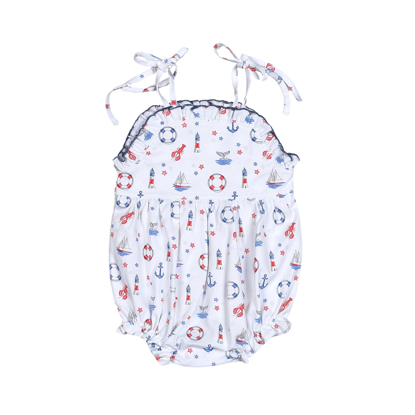 Ahoy Sailor! Pima Tie Strap Sun Bubble