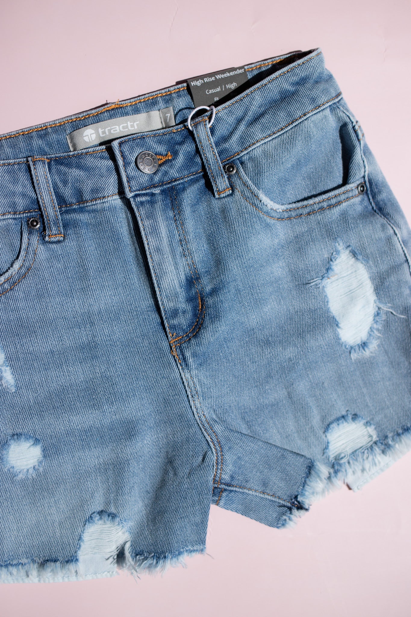 High Rise Weekender Short | Light Indigo