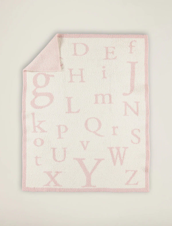 CozyChic ABC Blanket | Dusty Rose/Cream
