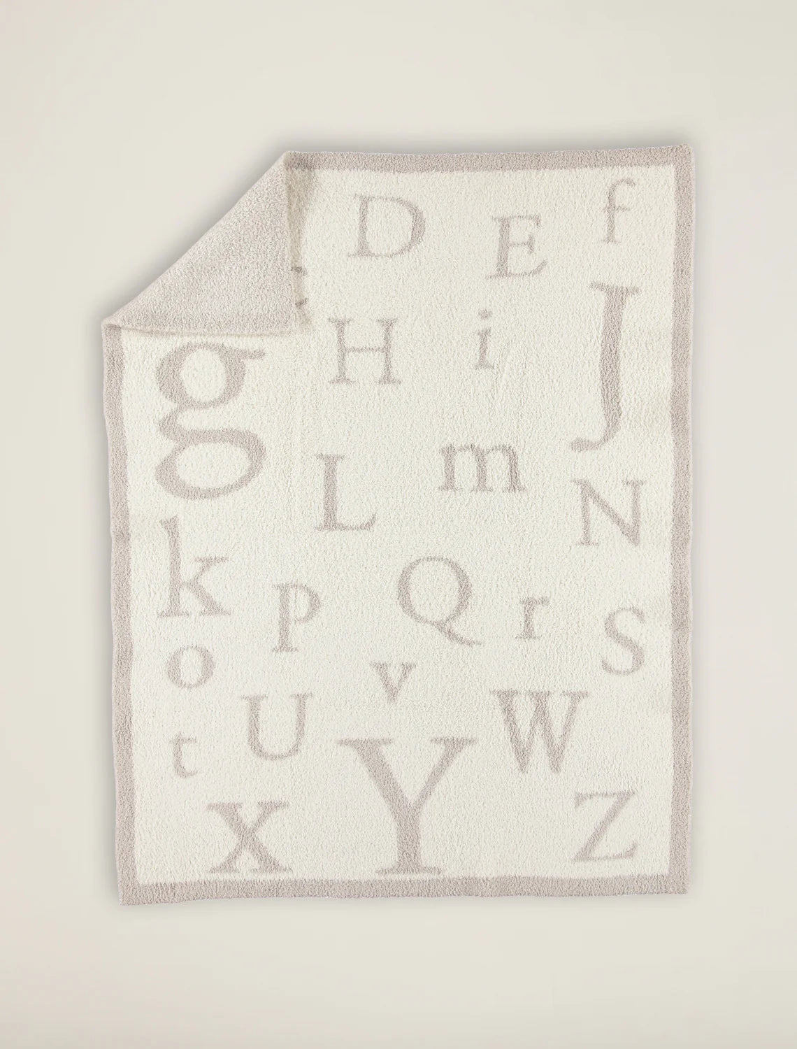 CozyChic ABC Blanket | Stone/Cream