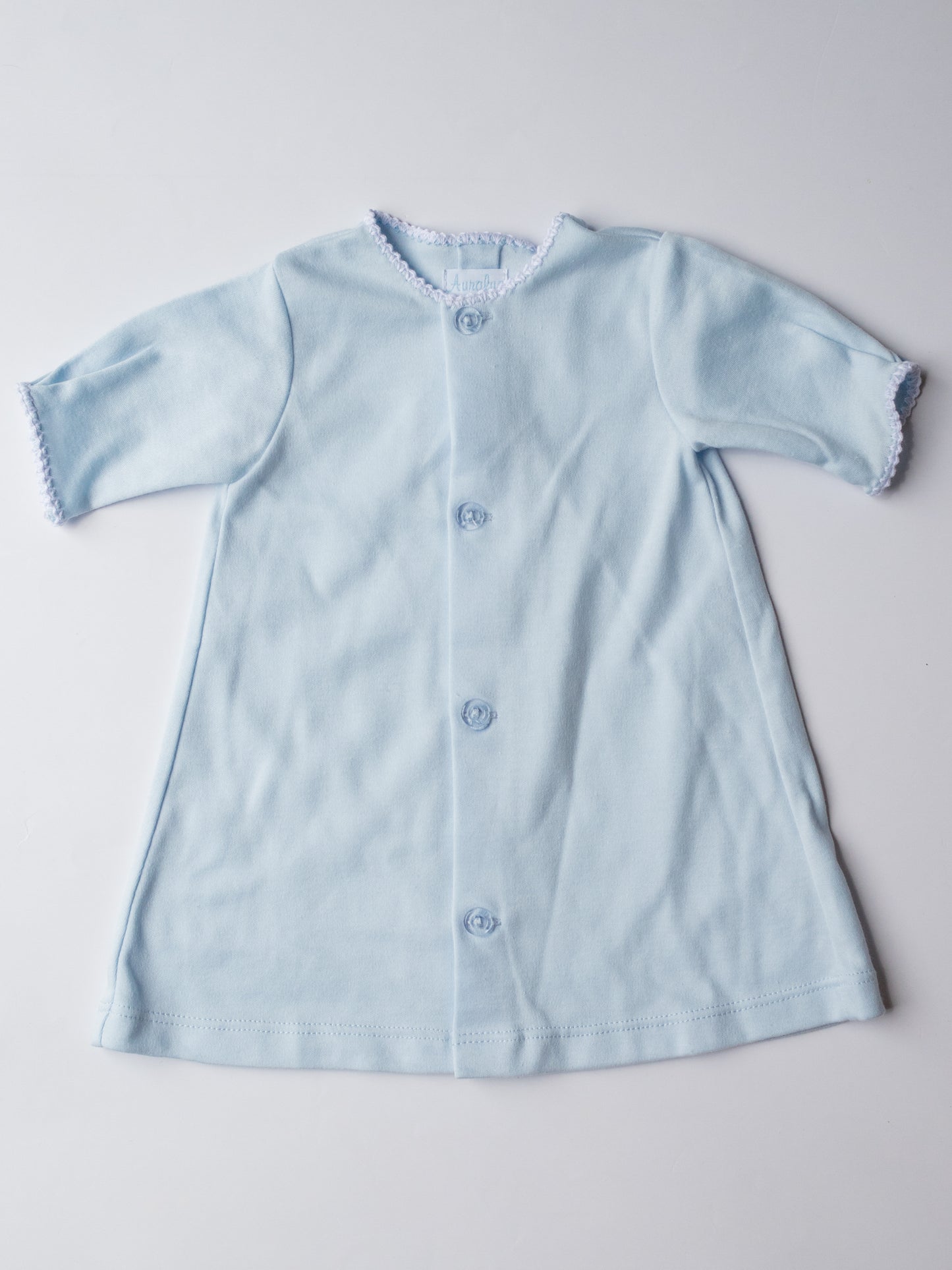 Knit Crochet Trim Daygown | Blue