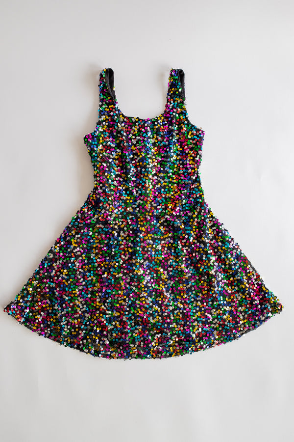 Sequin Dress | Black + Multi Sequin