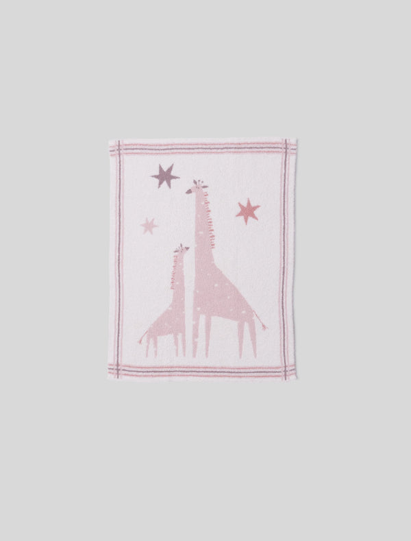 Giraffe Stroller Blanket | Dusty Rose Multi