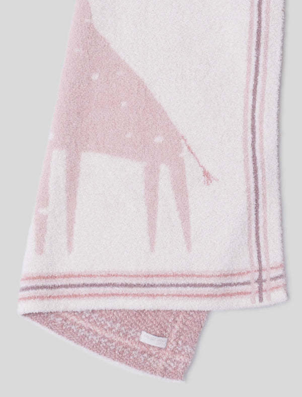 Giraffe Stroller Blanket | Dusty Rose Multi