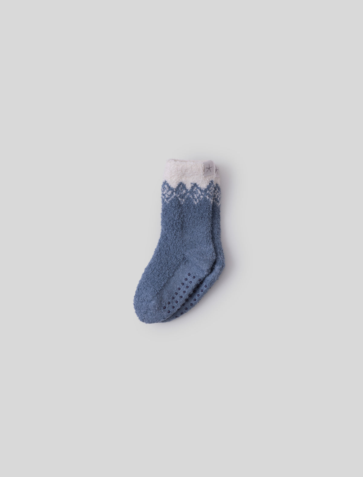 CozyChic Toddler Fair Isle Sock | Blue Dusk/Cream