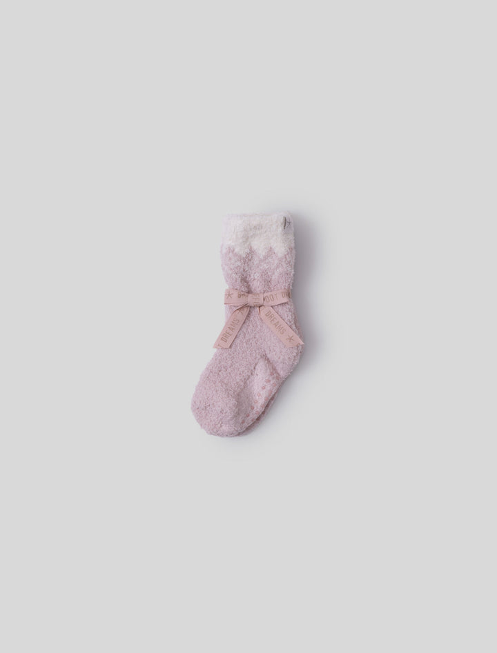 CozyChic Toddler Fair Isle Sock | Dusty Rose/Cream