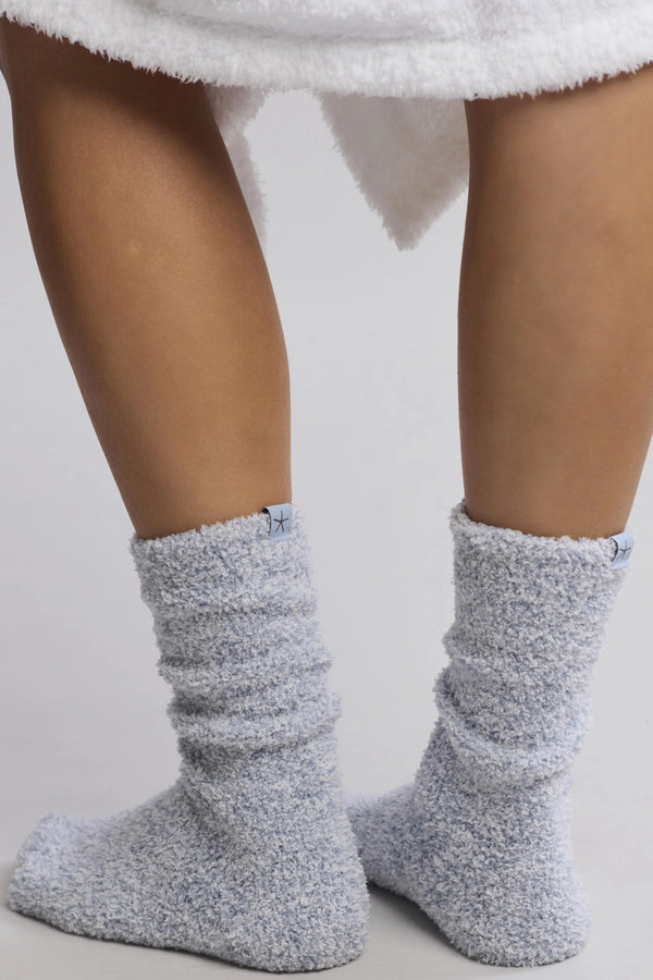 CozyChic Heathered Socks | Snow Drop