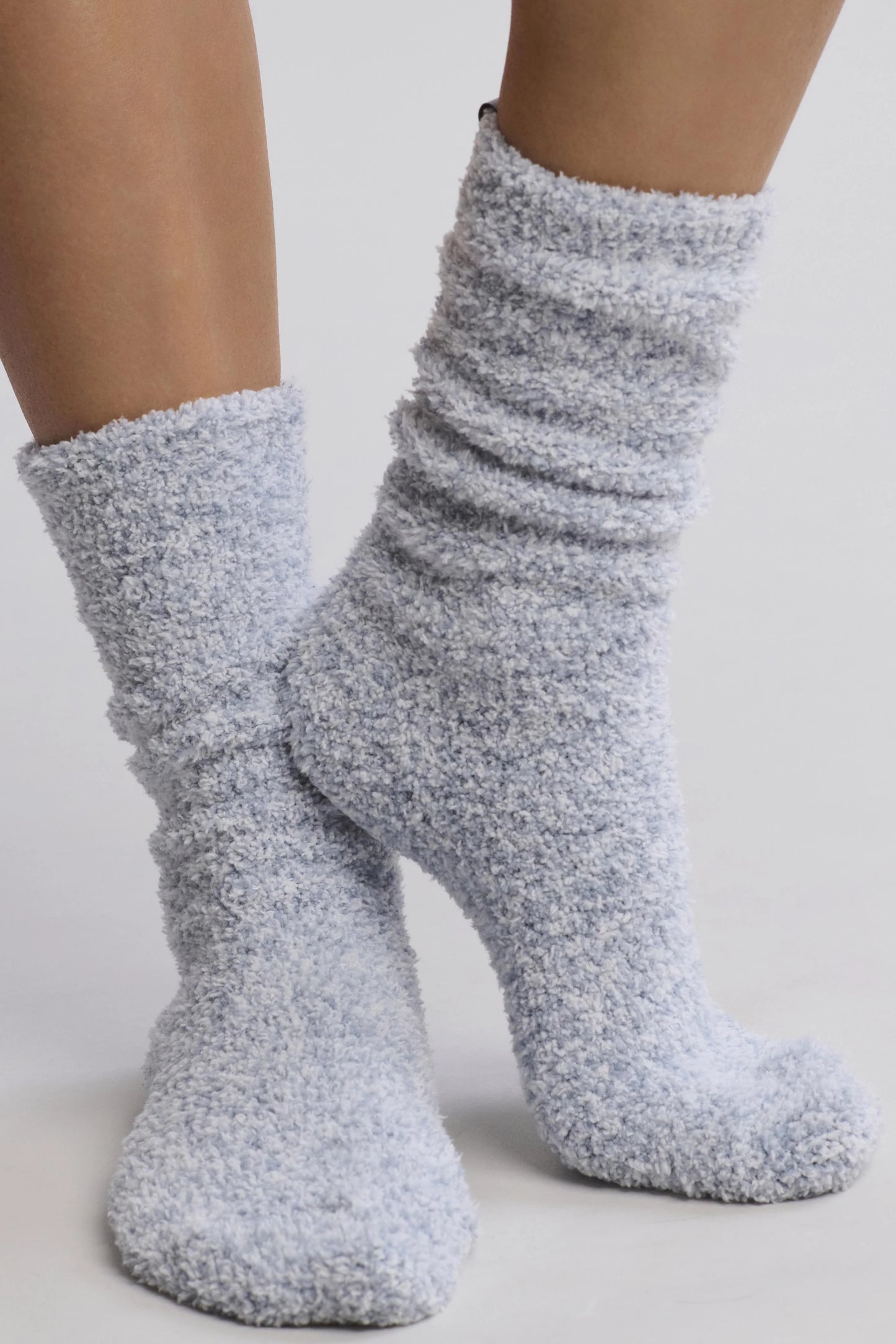 CozyChic Heathered Socks | Snow Drop