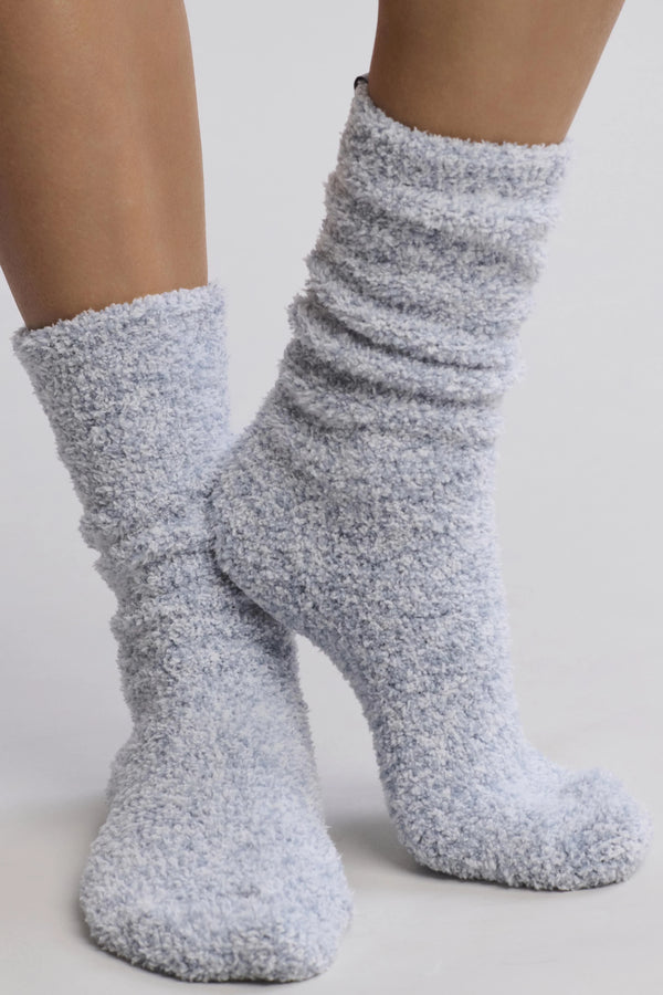 CozyChic Heathered Socks | Snow Drop